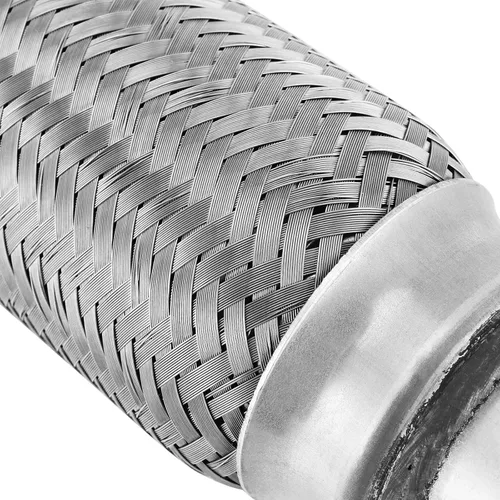 Miniatura 3 de SINJEUN Paquete de 3 tubos flexibles de doble trenza de acero inoxidable de 2 x 6 pulgadas, tubos de conector flexible de escape para reparación