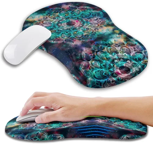 Miniatura 14 de Alfombrilla ergonómica para mouse con soporte de muñeca con espuma viscoelástica, almohadilla de masaje para aliviar el dolor del túnel carpiano