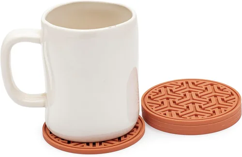 Miniatura 3 de Posavasos para protección de mesa, juego de 4 posavasos antideslizantes de goma de silicona para mesa auxiliar, escritorio y más, hechos en Estados