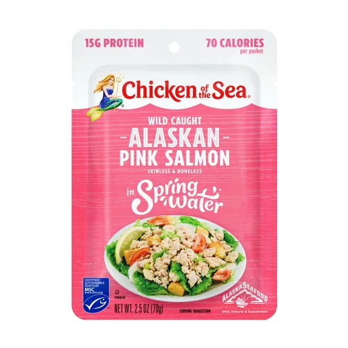Miniatura 17 de Chicken of the Sea Salmón rosa de Alaska, paquetes de 2.5 oz. (Caja de 12), salmón capturado en la naturaleza, condimento para bagel de todo tipo