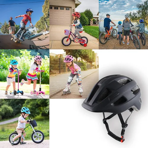 Miniatura 7 de Casco de bicicleta para niños de 1 a 8 años, cascos ajustables para niños y niñas, casco ligero para niños, ciclismo, scooter, deportivo, 18.9-21.3