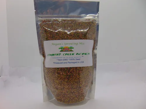 Mezcla de germinación de Megan's de 8 onzas, mezcla perfecta de semillas de germinación de frijol mung, alfalfa, brócoli y rábano, sin OMG, Country