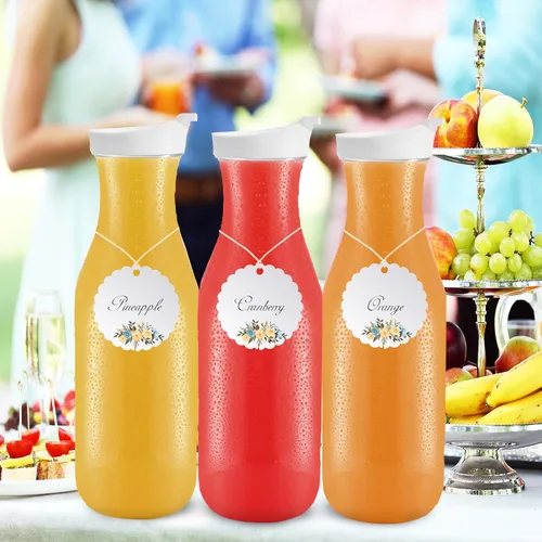 Miniatura 6 de DilaBee Jarra de agua con tapas, 50 onzas, jarras de plástico para jugos de mimosa, leche, batidos, té helado, recipientes para bebidas para paquete