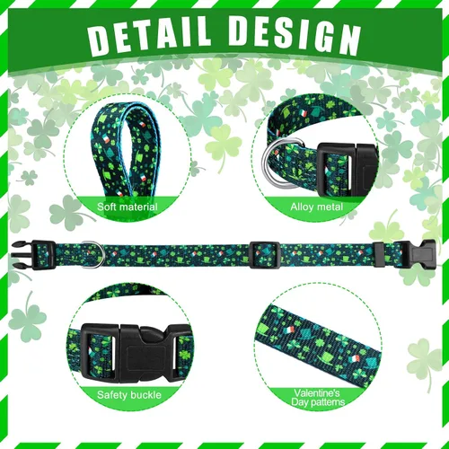 Miniatura 7 de Sadnyy 6 collares de perro para el día de Pascua con hebilla de plástico de seguridad, ajustable, lindo collar para mascotas para perros hembras