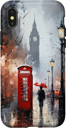 Miniatura 5 de Funda para iPhone 11 Pro Wet London Iconic Red Phone Booth Clocktower Art Cover