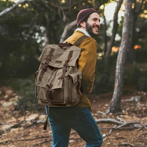 Miniatura 2 de Mochila Kattee de lona para hombre