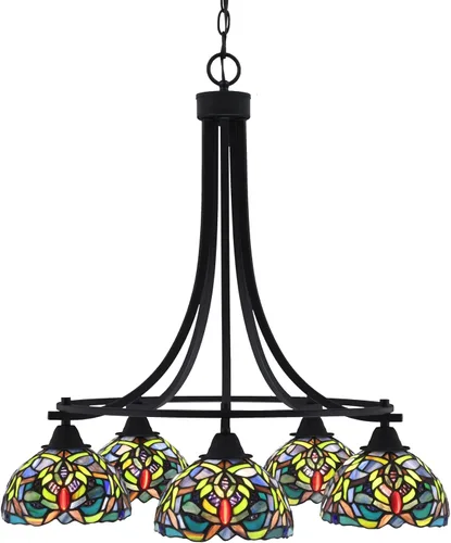 Miniatura 113 de Toltec Lighting Paramount 3405-BN-3001 - Lámpara de araña (5 luces, níquel cepillado)