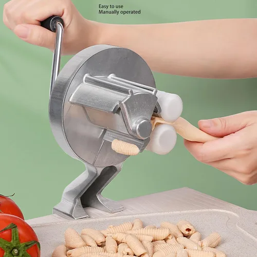 Miniatura 6 de Buachois Cavatelli Máquina para hacer pasta, manivela original italiana para hacer pasta, máquina para hacer pasta de ñoquis para cocina italiana