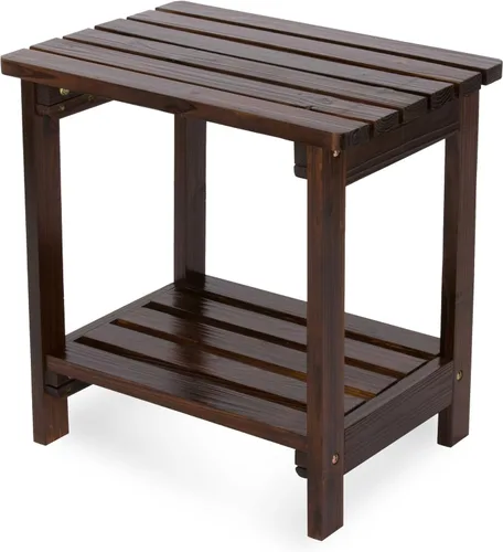 Miniatura 12 de Shine Company Providence - Mesa auxiliar rectangular de madera maciza, mesa de patio Adirondack para exteriores, color rojo chile Rojo (Chili Red)