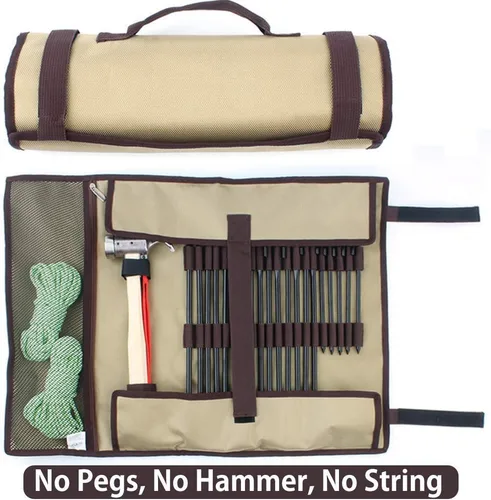 Miniatura 4 de TINTON LIFE® Bolsa de almacenamiento de clavos y martillos de alta resistencia, estacas Oxford, estacas, estacas, bolsa de soporte, no incluidas