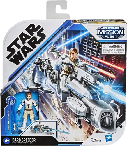 Miniatura 2 de STAR WARS Mission Fleet Expedition Class OBI-Wan Kenobi Jedi Speeder Chase, figura y vehículo a escala de 2.5 pulgadas, juguetes para niños a partir