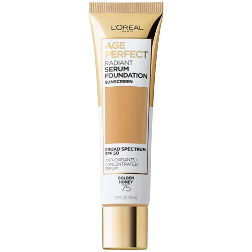 Miniatura 30 de L'Oreal Paris Age Perfect Base de suero radiante con SPF 50, Rosa Miel, 1 fl. oz. Rosa (honey rose)