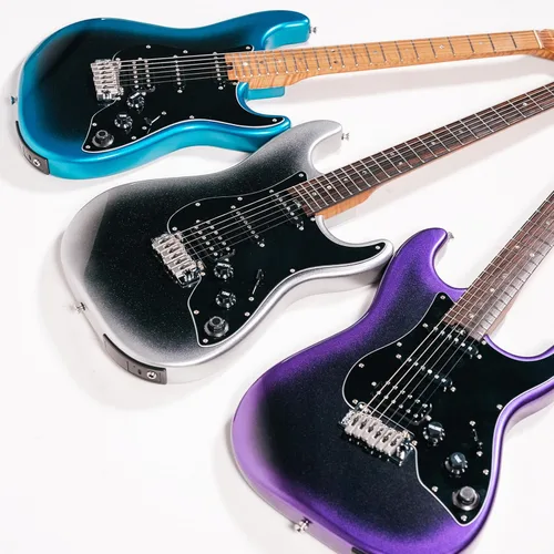 Miniatura 8 de GTRS P800 - Guitarra eléctrica inteligente de práctica con APP, 16 simulaciones de guitarra, efectos y 12 horas de vida de batería, looper de 80