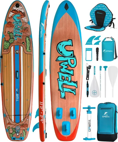 Miniatura 9 de UPWELL 11’6”/11'2”/11'/10'8”/10'6”/10'2” Inflatable Stand Up Paddle Board with sup Accessories Including Backpack, Repairing Kits, Non-Slip Deck