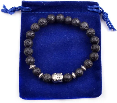 Miniatura 2 de Joya brazalete con gemas redondas de 8 mm, brazalete para los chacras, regalo de cumpleaños