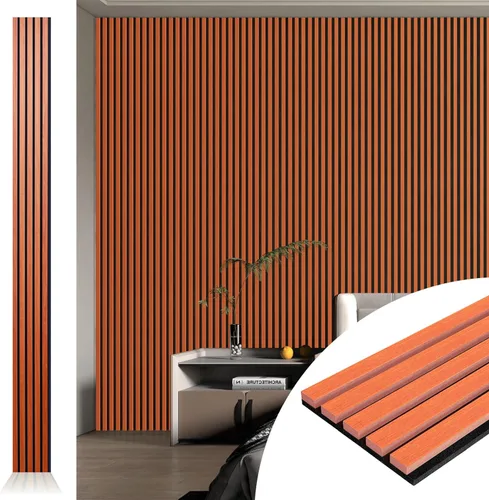 Miniatura 11 de Art3d 2 Paneles Acústicos de Listones de Madera para Pared y Techo - Panel 3D Ranurado de Absorción de Sonido con Acabado de Madera - Plata Plateado