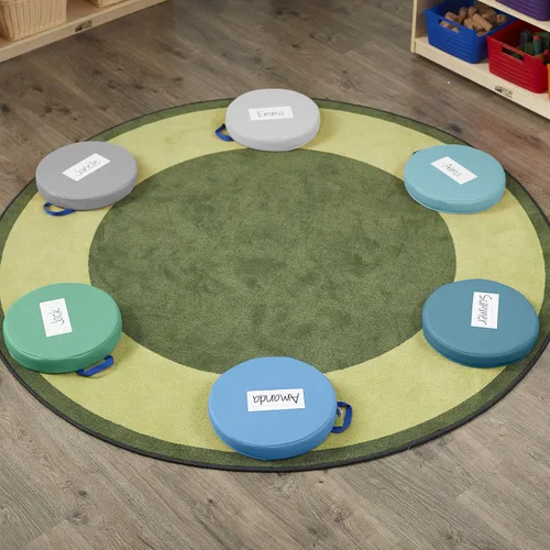 Miniatura 9 de ECR4Kids SoftZone - Cojines de suelo, redondos, asientos flexibles, contemporáneos, 6 piezas