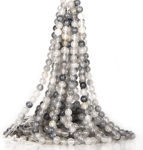 Miniatura 26 de Cuentas sueltas redondas de piedra natural de amatista de 8mm, cuentas para hacer joyas y manualidades DIY, 1 cordón de 15 pulgadas, aproximadamente