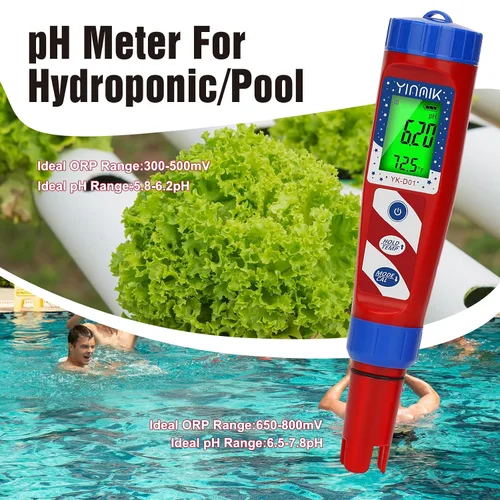 Miniatura 4 de Probador de agua de hidrógeno, probador de pH, medidor de pH digital para agua hidrogenada, medidor H2 (PPB/PPM), medidor de ORP Prueba de botella