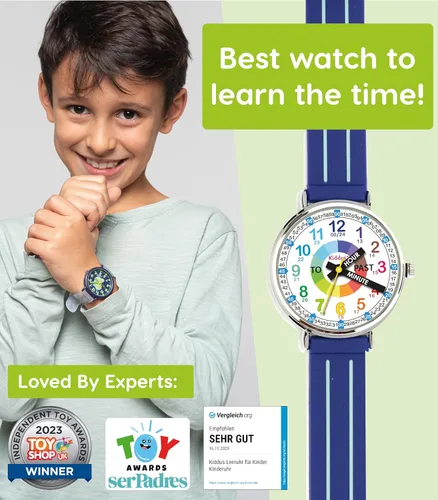 Miniatura 2 de Kiddus Reloj para niños, niños y niñas, reloj de aprendizaje de tiempo para niños, primer reloj de pulsera a partir de 5 años, manecillas de horas