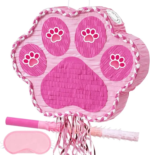 Miniatura 42 de WERNNSAI - Piñata de sirena plegable, piñata de cumpleaños con flecos que incluye cuerda para jalar, venda y bate. Decoraciones