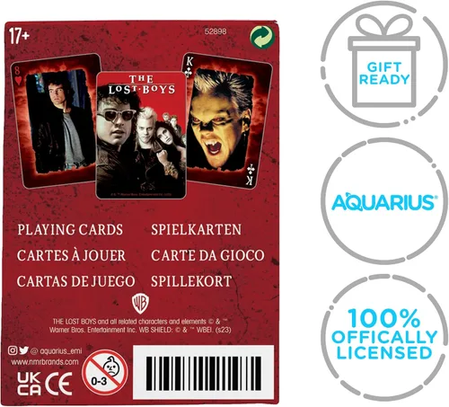 Miniatura 7 de AQUARIUS Lost Boys - Baraja de cartas con temática de película de Lost Boys para tus juegos de cartas favoritos, mercancía y coleccionables de Lost