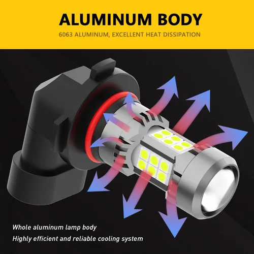 Miniatura 3 de Phinlion Bombillas LED antiniebla H10, 3200 lúmenes color azul hielo, súper brillantes PY20D 9145, focos antiniebla de repuesto para coches