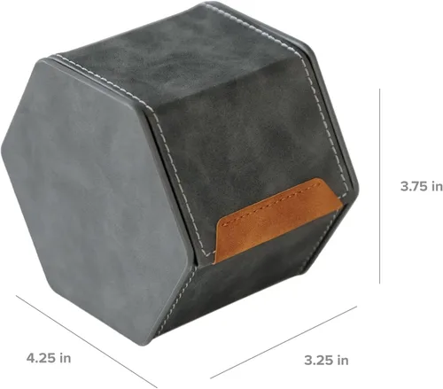 Miniatura 13 de Funda protectora de viaje para reloj de 1 ranura, organizador de relojes de alta calidad, con cuero vegano, almohada ajustable para cualquier reloj
