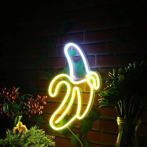 Miniatura 2 de ADVPRO Banana Flex - Letrero de neón LED de silicona azul y rojo st16s33-fnu0042-br