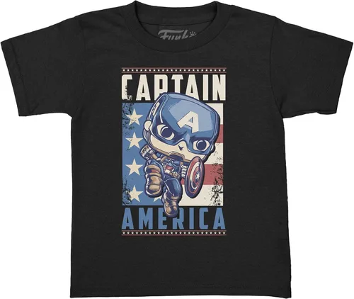 Miniatura 3 de Funko Pop! Pocket Pop and Tee: Marvel - Capitán América, niños extra pequeños