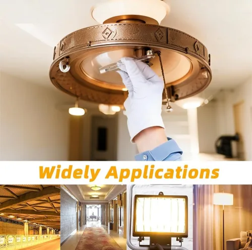 Miniatura 5 de Bombillas halógenas R7S 120V 100W, paquete de 6 bombillas halógenas J78mm T3 tipo J, bombilla de doble extremo de 3 pulgadas para trabajo