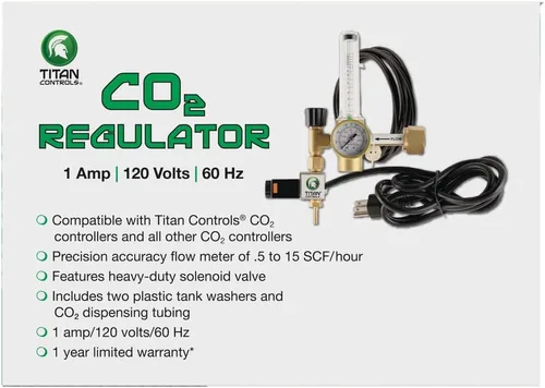 Miniatura 5 de Titan Controls Regulador de CO₂: compatible con controladores de CO₂ Titan Controls y otros controladores de CO₂, para jardines