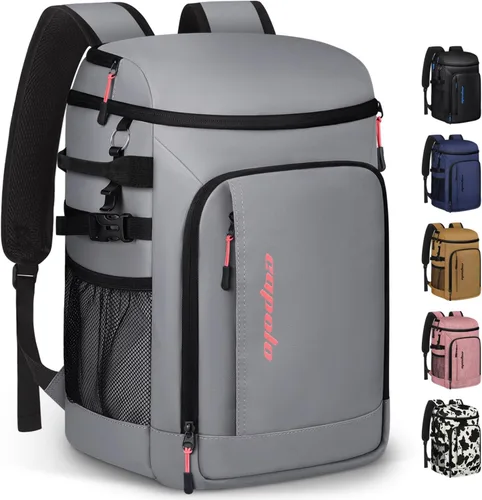 Miniatura 18 de Capolo Mochila térmica térmica impermeable para mujeres y hombres, 36/45 latas, lonchera a prueba de fugas, bolsa térmica suave para acampar y playa