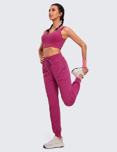 Miniatura 3 de CRZ YOGA Pantalones deportivos ligeros de entrenamiento para mujer, pantalones casuales de cintura alta para correr al aire libre con bolsillos