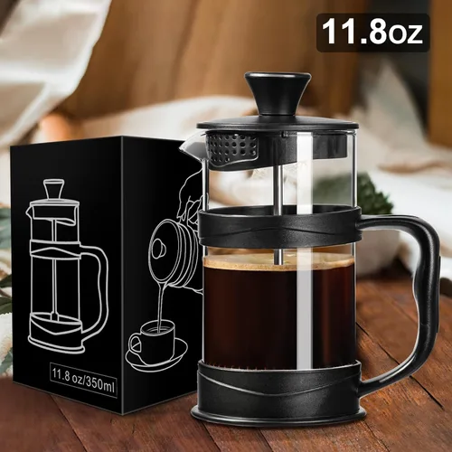 Miniatura 7 de PARACITY Cafetera/Tetera de Prensa Francesa, Mini Prensa de Café/Té para Acampar con Filtro de Acero Inoxidable 304 y Vidrio Resistente al Calor