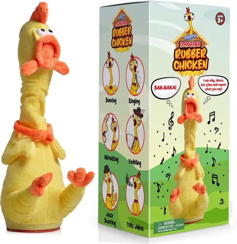 Miniatura 12 de Gagster Gusano de goma bailarín, juguete interactivo para hablar y cantar, ilumina y repite lo que dices, divertido juguete animatrónico para niños