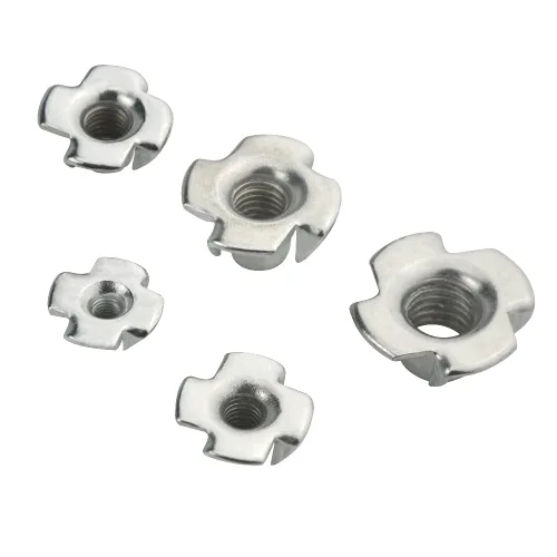 Miniatura 3 de 90 piezas M3 M4 M5 M6 M8 T Tuercas de cuatro garras Kit surtido de tuercas de garra de acero al carbono chapado en zinc para carpintería, gabinetes