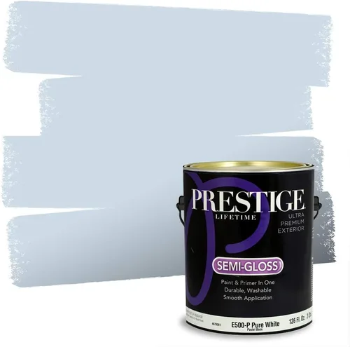 Miniatura 181 de Prestige Paints. - Base y pintura para exteriores en un solo galón, 1 galón. plano, comparable con Sherwin Williams Topsail. SW6799-PCM