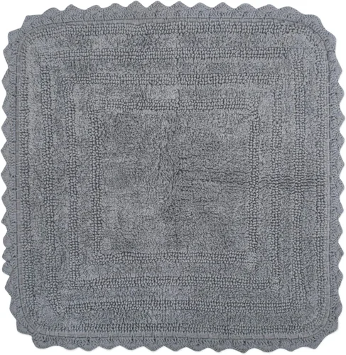 Miniatura 37 de DII Crochet Collection - Tapete de baño reversible, redondo, 27.5 pulgadas de diámetro, color azul camafeo Azul Cameo