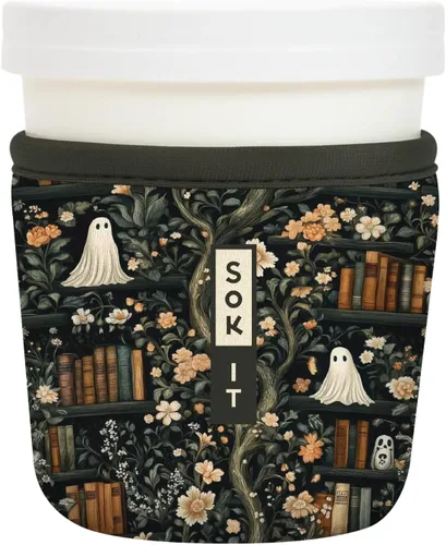 Miniatura 44 de Sok It IceCreamSok - Funda de neopreno aislada (flores abstractas, pintas de helado cónicas)