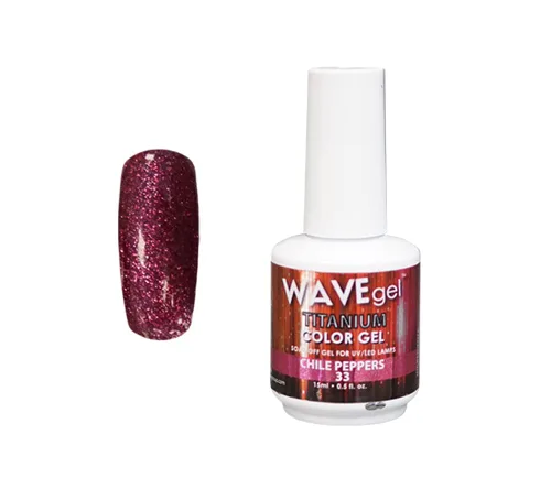 Miniatura 27 de WAVEGEL - Esmalte de uñas en gel con purpurina, colección Titanio, #28 Twinkle Pink I 0.5 onzas
