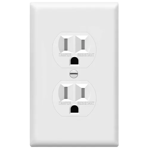 Miniatura 17 de ENERLITES Toma de corriente dúplex, tomacorrientes eléctricos de pared resistentes a manipulaciones, grado residencial, 3 cables, autoconexión a