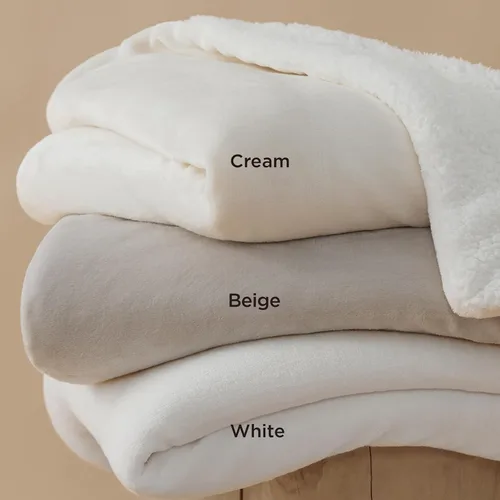 Miniatura 5 de Bedsure Manta de tamaño Queen de vellón sherpa para la cama, manta gruesa y cálida para el invierno, suave y mullida, para el otoño, color blanco