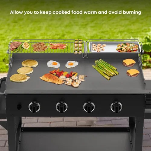 Miniatura 9 de Stanbroil Rejilla de Calentamiento y Bandeja para Plancha Blackstone de 36", Parrilla de Cocción Plegable Accesorios de BBQ Compatibles con Plancha