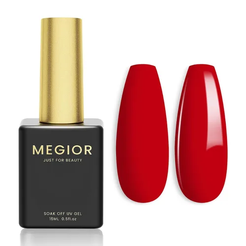 Miniatura 12 de MEGIOR Esmalte de uñas de gel azul de 0.5 onzas líquidas, color azul grisáceo, lámpara LED UV, esmalte de gel para manicura y pedicura