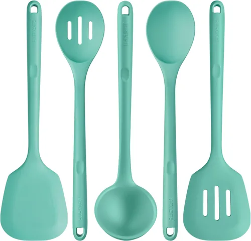 Utensilios de cocina resistentes al calor de 600ºF: U-Taste Juego de herramientas de cocina de silicona extra largas de 13.6 pulgadas, espátula (3)