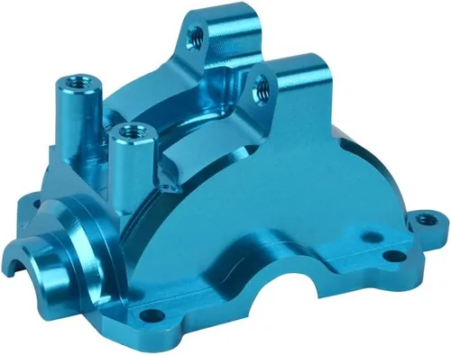 Aluminio delantero trasero diferencial caja caja de cambios cubierta superior para Tamiya TT-02 TT-02D TT-02B TT-02FT actualización piezas (azul)