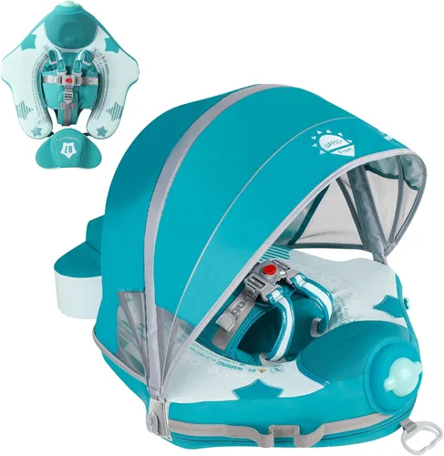 Mambobaby Flotador con dosel Flotador para bebé No.7 Avión Añadir cola Flotador de natación Flotador de natación sólido sin aire Flotador de agua no
