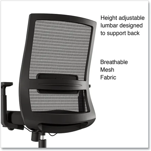 Miniatura 9 de Alera Ashdale - Silla de oficina ergonómica giratoria, silla de trabajo con respaldo de malla, asiento ajustable y altura del brazo, soporta hasta