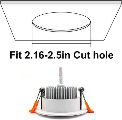 Miniatura 2 de Iluminación LED empotrable de 2 pulgadas, luz Downlight regulable de 3 W (equivalente a halógeno de 35 W), CRI80, luz de techo blanca natural